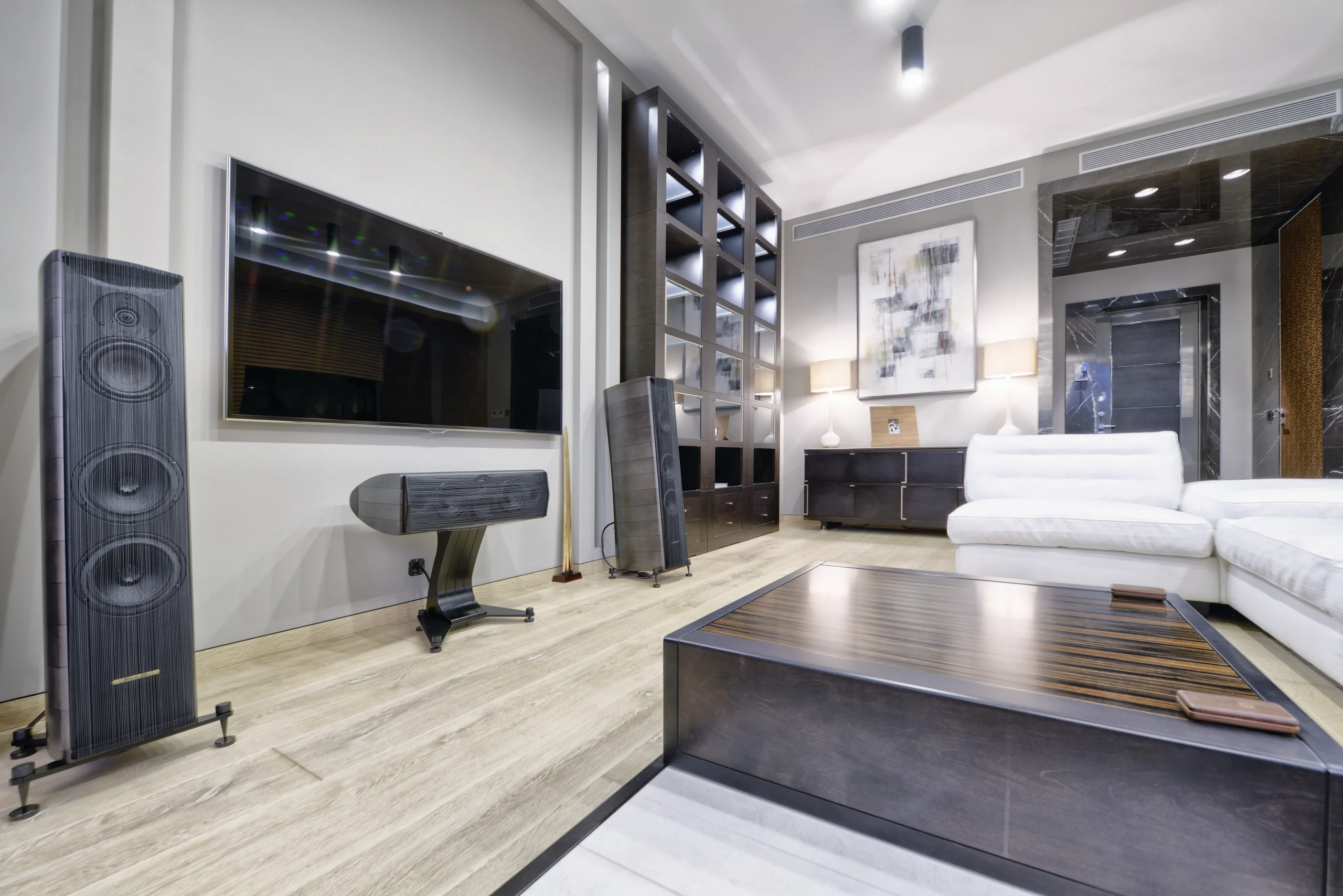 modern home theater installation in Chicago